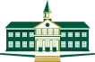 A green illustration of George Martin Hall