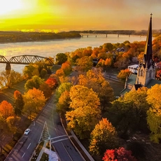 aerial shot of the St John River