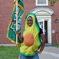 students dressed as an avocado