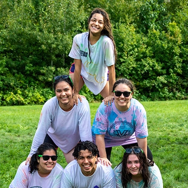 Student Leaders Doing a Human Pyramid