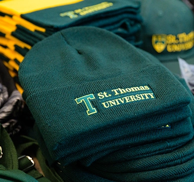 A photo of a stu branded toque