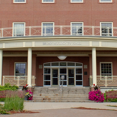 Brian Mulroney Hall in the Spring
