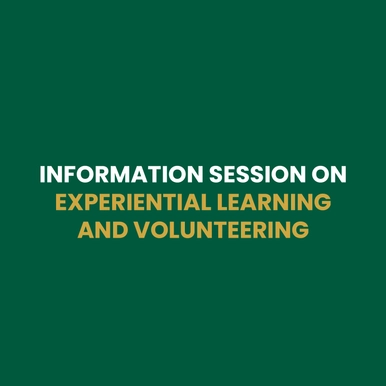 Experiential Learning and Volunteer info Session
