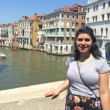 Female student in Venice, Italy