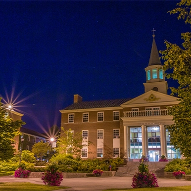 George Martin Hall at night