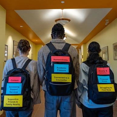Students with backpacks