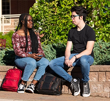 Students sitting and talking