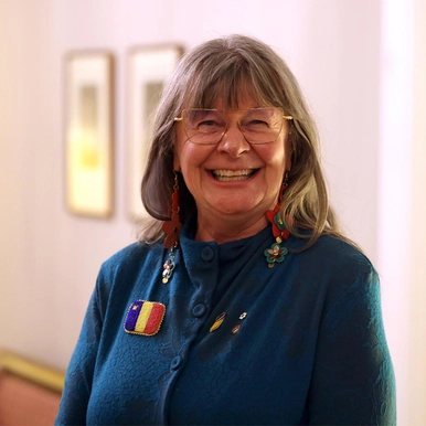 A picture of smiling Shelagh Rogers