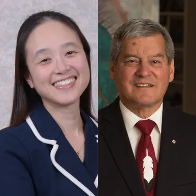 Photo of Dr. Sephora Tang and the Hon. Graydon Nicholas