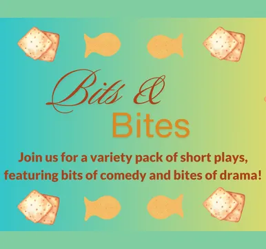 The words Bits and Bites, surrounded by icons of crackers