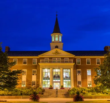 Stu campus in the night, blue sky