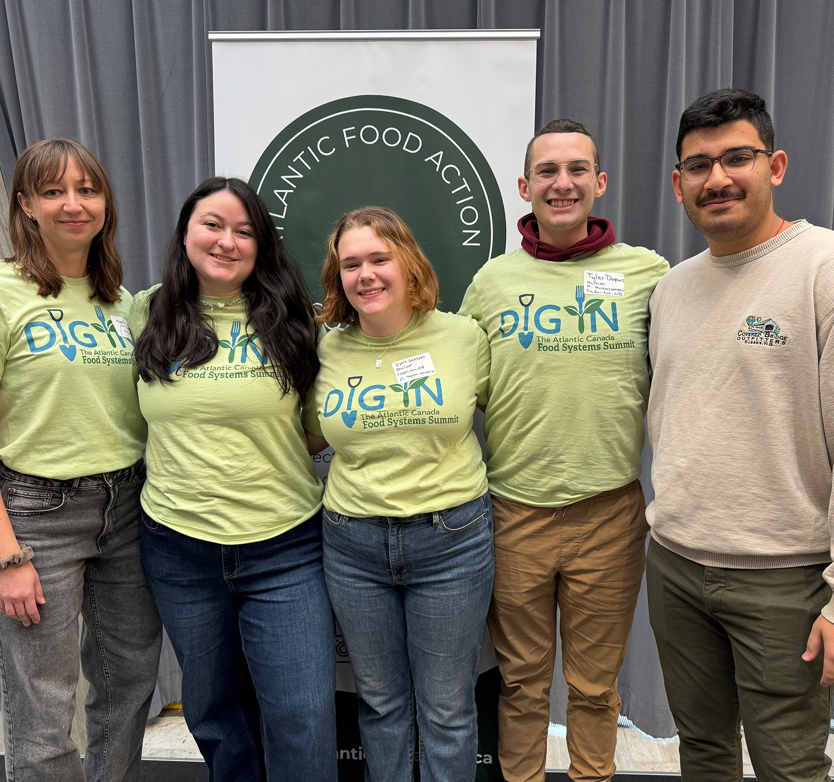 Professor Dr. Monika Korzun and her students at the Dig In 2.0 Atlantic Food Systems Conference in PEI