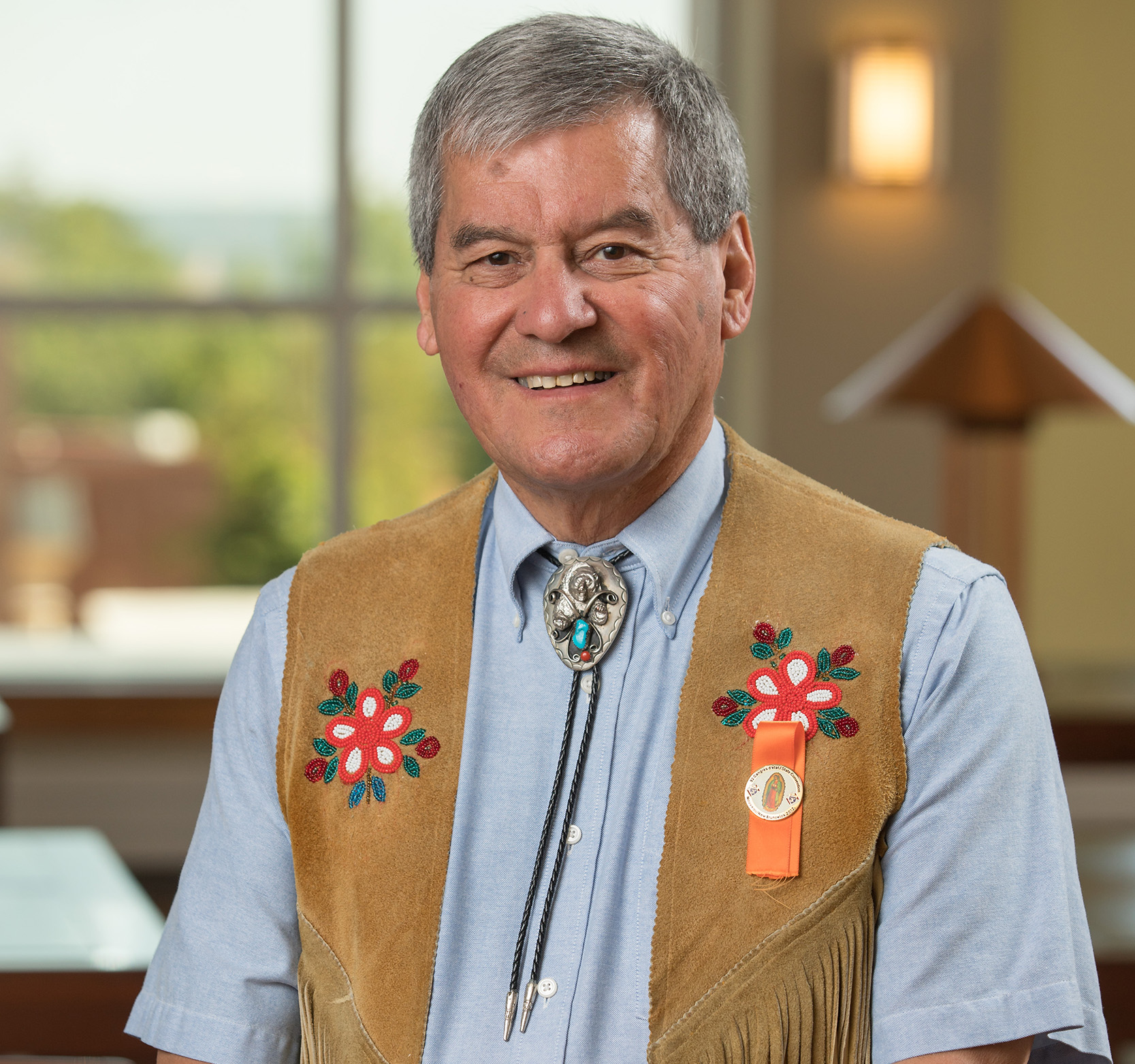 STU Chancellor Graydon Nicholas, sits in the Dr. Daniel O'Brien Study Hall