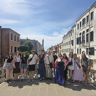 students on a travel study trip in Italy