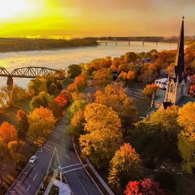 aerial shot of the St John River