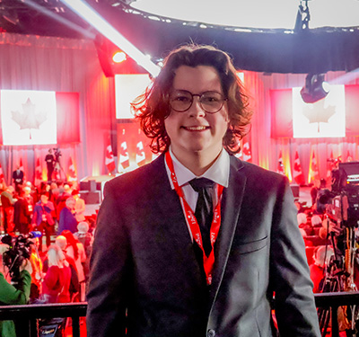 Jonas May in Ottawa at the Liberal Leadership Conference