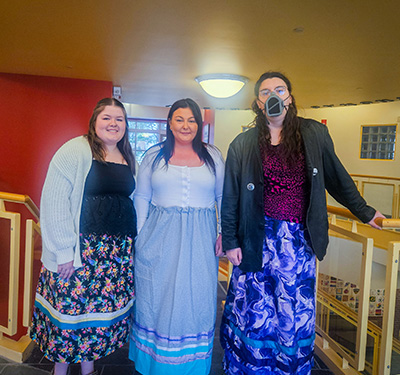 Social work students in Brian Mulroney Foyer