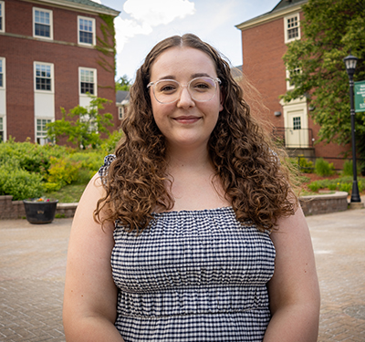 Madison Seymour outside of George Martin Hall